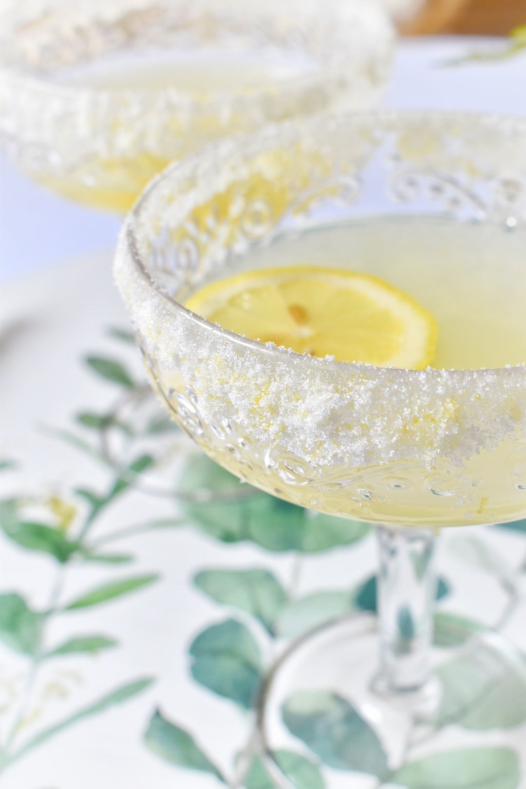 Lavender Lemon Drop Martini With Cocktail Sugar Rim Drinks