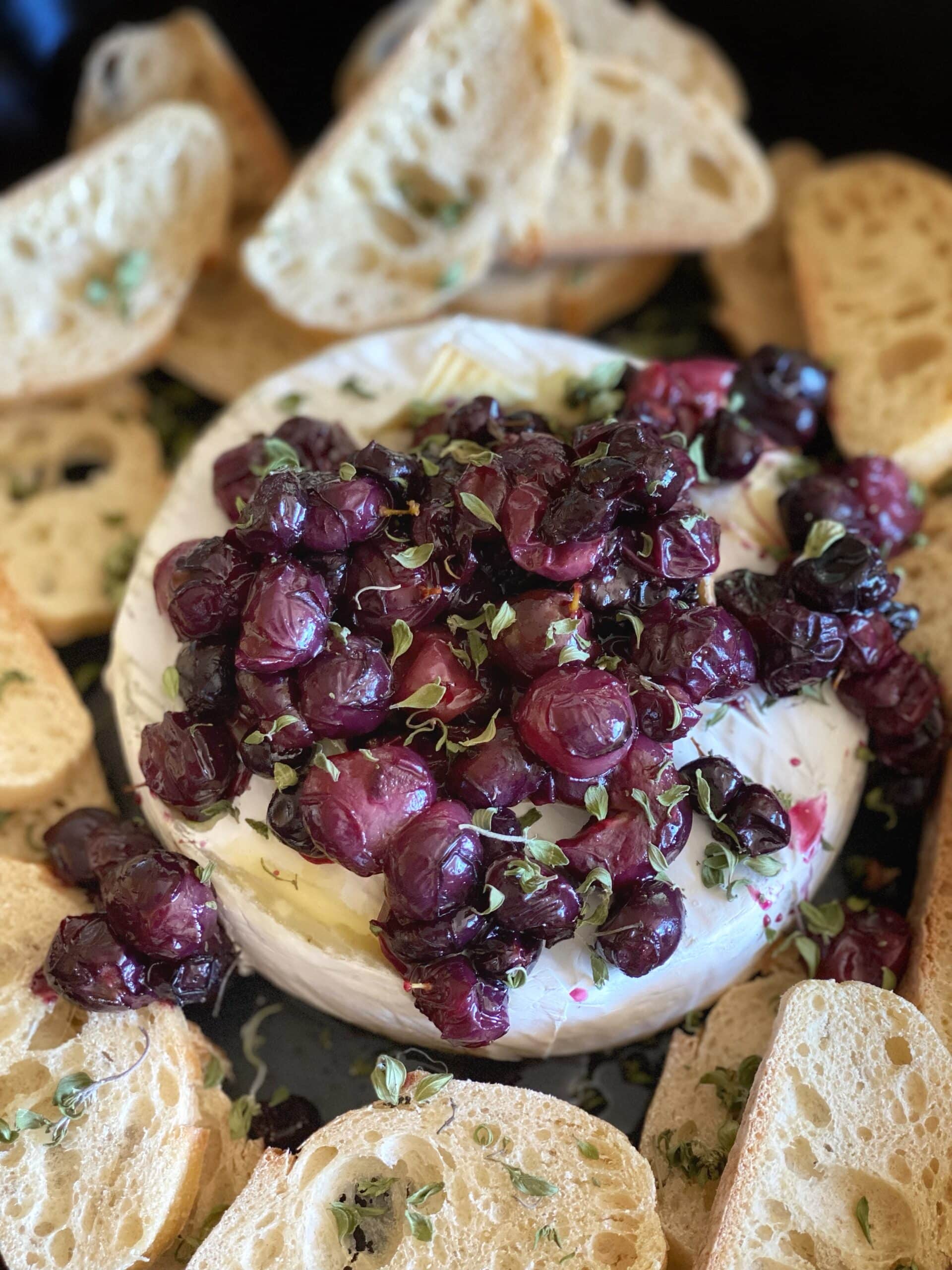 Baked Brie With Roasted Grapes - A Cultivated Living