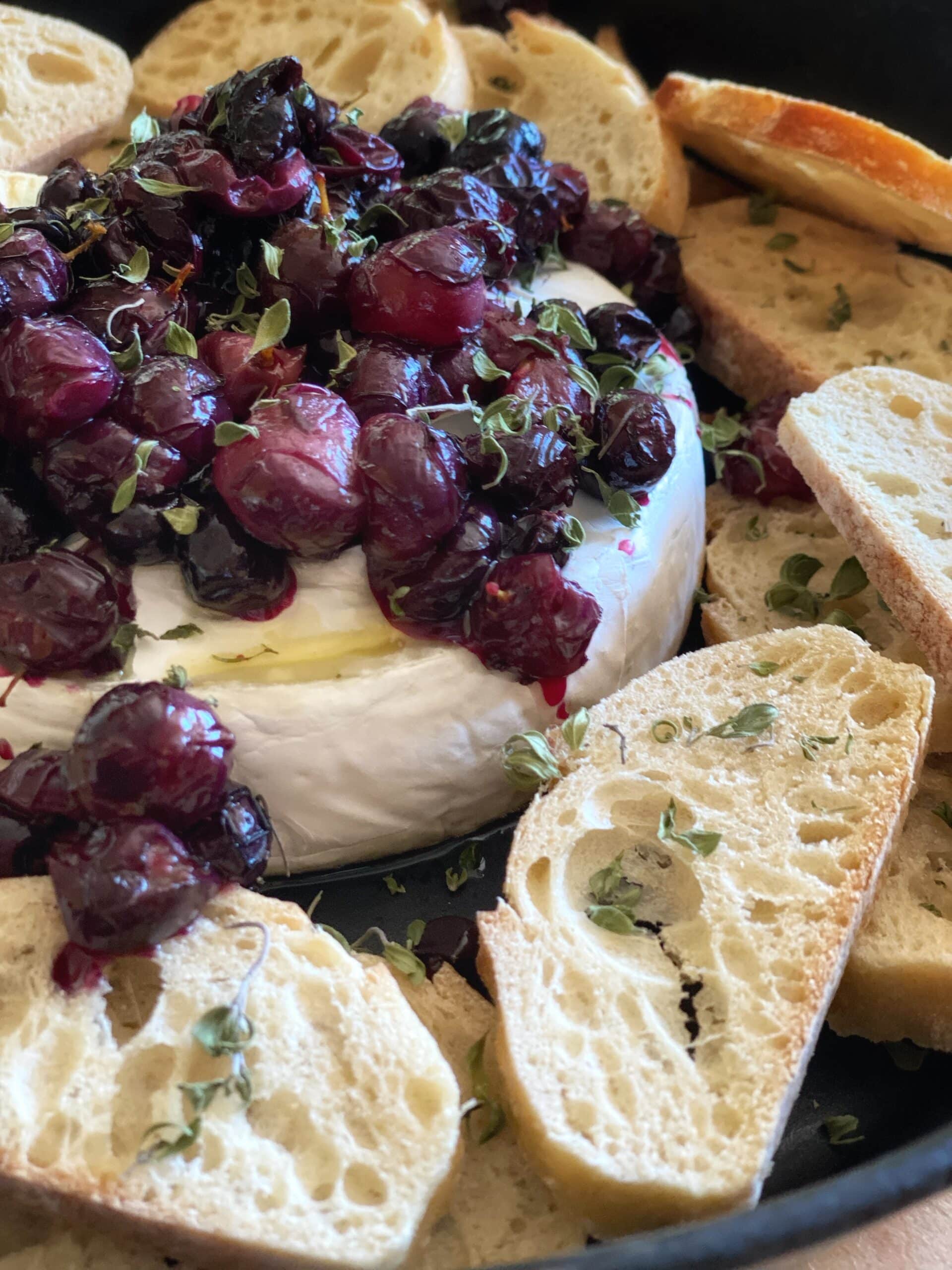 Baked Brie With Roasted Grapes - A Cultivated Living