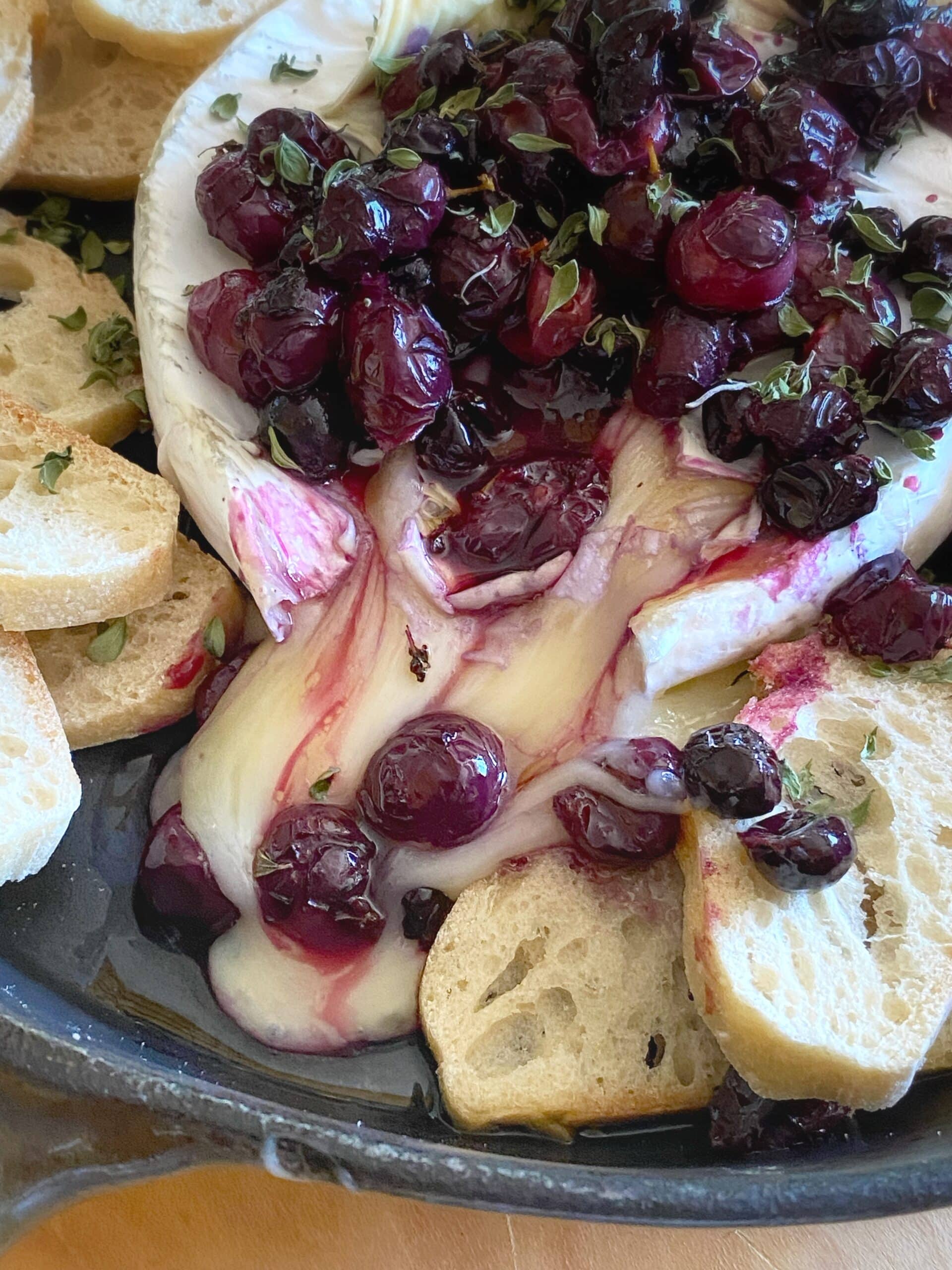 Baked Brie With Roasted Grapes - A Cultivated Living