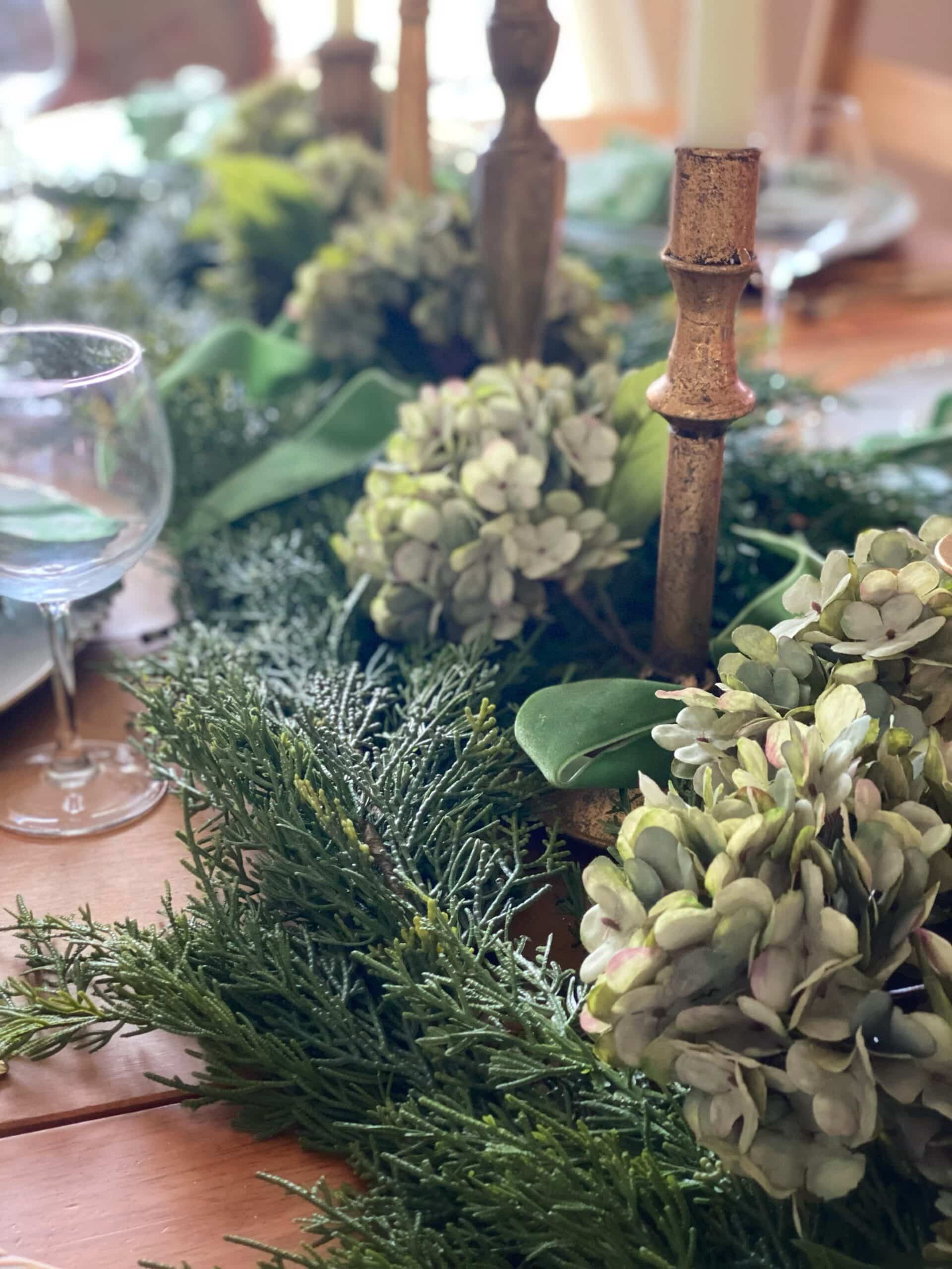 Green on Green Christmas Table ⋆ SomeTyme Place